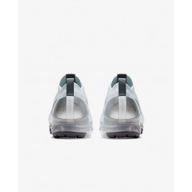 N4363 Men's Running Shoe Nike Air VaporMax Flyknit 3-White/Pure Platinum/Dark Grey/Metallic Silver