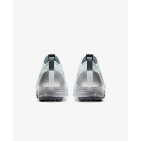 N4363 Men's Running Shoe Nike Air VaporMax Flyknit 3-White/Pure Platinum/Dark Grey/Metallic Silver