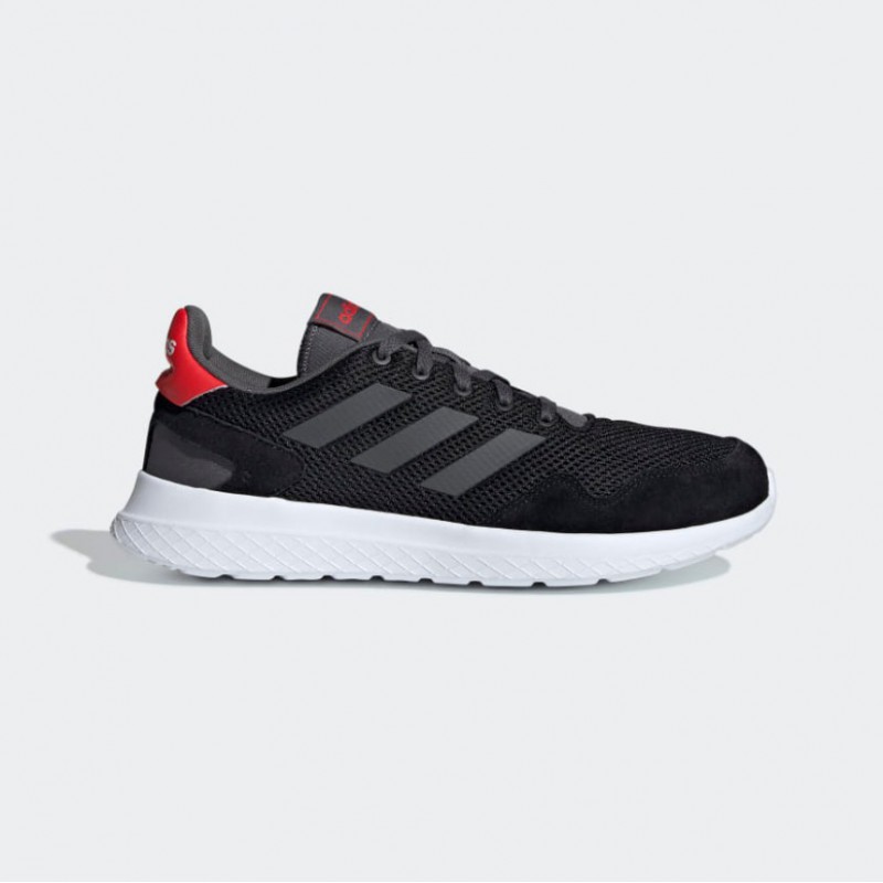 A4499 Men Sport Inspired adidas Archivo Shoes-Core Black/Grey Six/Active Red