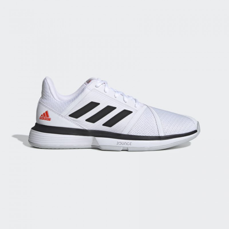 A4607 รองเท้าเทนนิส adidas CourtJam Bounce-Cloud White/Core Black/Light Solid Grey