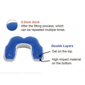 D5015  ฟันยางผู้ใหญ่ Mouthguard Cushion (adult)- White/Blue