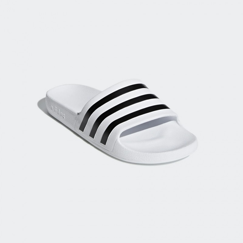 A7015 Adidas Adilette Aqua Slides Unisex Cloud White Core Black