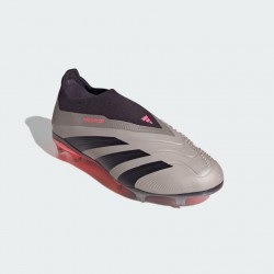 A8091 ADIDAS Predator Elite Laceless FG Platinum Metallic Aurora Black Carbon